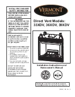 Vermont Castings ExtremeView 33XDV Installation Instructions And Homeowner'S Manual preview