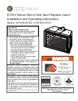 Preview for 1 page of Vermont Castings ICFDV40CNTSC Installation And Operating Instructions Manual