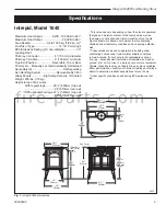 Предварительный просмотр 3 страницы Vermont Castings Intrepid 1640 Owners Installation And Operating Manual