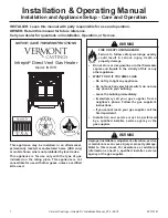 Vermont Castings Intrepid INDVR Series Installation & Operating Manual preview