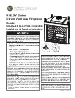 Vermont Castings KHLDV400 Installation And Operating Instructions Manual preview