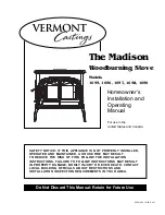 Предварительный просмотр 1 страницы Vermont Castings Madison 1655 Installation And Operating Manual