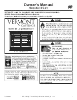 Preview for 1 page of Vermont Castings Merrimack Large Wood Insert Owner'S Manual