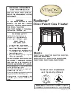 Vermont Castings Radiance RADVTBD Homeowner'S Installation And Operating Manual preview