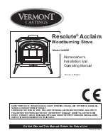 Предварительный просмотр 1 страницы Vermont Castings Resolute Acclaim 2490CE Homeowner'S Installation And Operating Manual