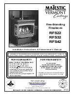 Vermont Castings RFS22 Installation Instructions & Homeowner'S Manual preview