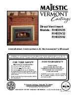 Preview for 1 page of Vermont Castings RHEDV25 Installation Instructions & Homeowner'S Manual