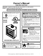 Vermont Castings SA36C Owner'S Manual preview