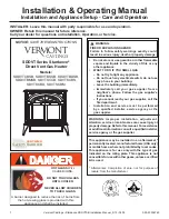 Предварительный просмотр 1 страницы Vermont Castings SDDVTBDSB Installation & Operating Manual