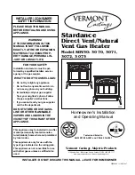 Vermont Castings Stardance SDV30 Homeowner'S Installation And Operating Manual preview