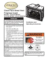 Предварительный просмотр 1 страницы Vermont Castings VC31CDVINTSC Installation And Operating Instructions Manual