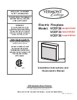 Vermont Castings VCEF26 Installation Instructions And Homeowner'S Manual предпросмотр