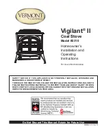 Preview for 1 page of Vermont Castings Vigilant II 2310 Homeowner'S Installation And Operating Instructions Manual