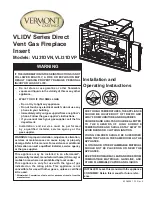 Предварительный просмотр 1 страницы Vermont Castings VLI31DVNTSC Installation And Operating Instructions Manual