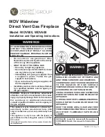 Vermont Castings WDV500NTSC Installation And Operating Instructions Manual предпросмотр