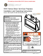 Предварительный просмотр 1 страницы Vermont Castings WDV600NTSCSB Installation And Operating Instructions Manual