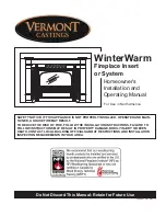 Предварительный просмотр 1 страницы Vermont Castings Winter warm 2100 Installation And Operating Manual