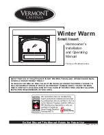 Предварительный просмотр 1 страницы Vermont Castings Winter Warm Small Insert Homeowner'S Installation And Operating Manual