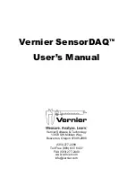 Предварительный просмотр 1 страницы Vernier SensorDAQ User Manual