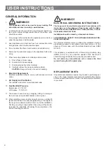 Preview for 4 page of Verona VEFSGG 304 Series User Operating Instructions Manual