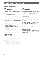 Preview for 4 page of Verona VEFSGG 365 ND Series User Operating Instructions Manual