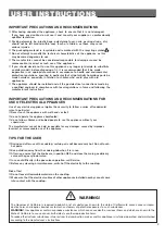 Preview for 3 page of Verona VEGCT212F SERIES User Operating Instructions Manual