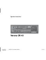 Verona Verona CR 43 Operation Instructions Manual предпросмотр