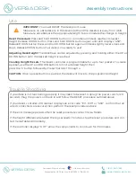 Preview for 14 page of Versa Desk PowerLift PLCSD Assembly Instructions Manual