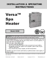 Preview for 1 page of versa 055B Installation & Operating Instructions Manual