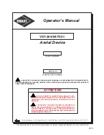 Versalift VST-36-I Owner'S Manual preview