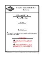 Versalift VST-9000I-E100 Service And Installation Manual preview