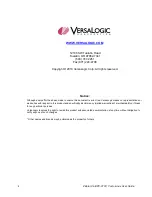 Preview for 2 page of VersaLogic Zebra VL-EPC-2701 User Manual