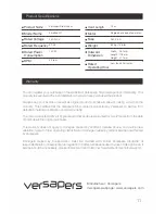 Preview for 11 page of Versapers EMOTION 4G User Manual