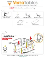 Предварительный просмотр 12 страницы VersaTables FB 48 Assembly Instructions Manual