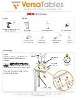 Предварительный просмотр 14 страницы VersaTables FB 48 Assembly Instructions Manual