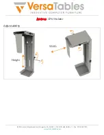 Предварительный просмотр 18 страницы VersaTables FB 48 Assembly Instructions Manual