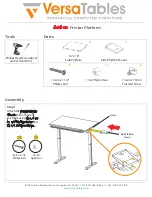 Предварительный просмотр 21 страницы VersaTables PEDT 48 Assembly Instructions Manual