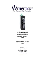 Versiton SF70460MP Installation Manual preview