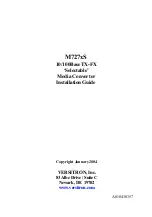 Preview for 1 page of Versitron M727xS Installation Manual