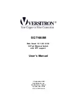 Versitron SG71660M User Manual предпросмотр