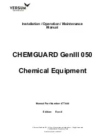 Versum Materials Chemguard Genlll 050 Installation, Operation & Maintenance Manual предпросмотр