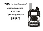 Vertex Standard Spirit VXA-700 Operating Manual предпросмотр