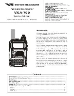 Предварительный просмотр 1 страницы Vertex Standard Spirit VXA-700 Service Manual