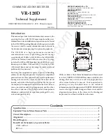 Vertex Standard VR-120D Technical Supplement preview