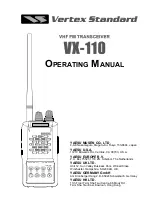 Vertex Standard VX-110 Operating Manual предпросмотр