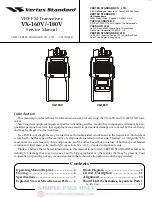 Vertex Standard VX-160V Service Manual preview