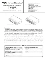 Vertex Standard VX-2000U Service Manual предпросмотр