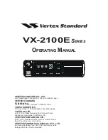 Vertex Standard VX-2100E Series Operatiing Manual preview