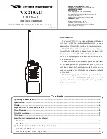 Preview for 1 page of Vertex Standard VX-210AU Service Manual