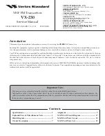 Vertex Standard VX-230 Series Service Manual preview